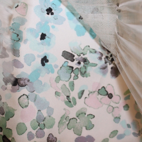 LC Lauren Conrad Pale Blue Floral Tulle Skirt NWT - Picture 6 of 8